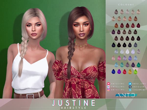 Прическа Justine Hairstyle